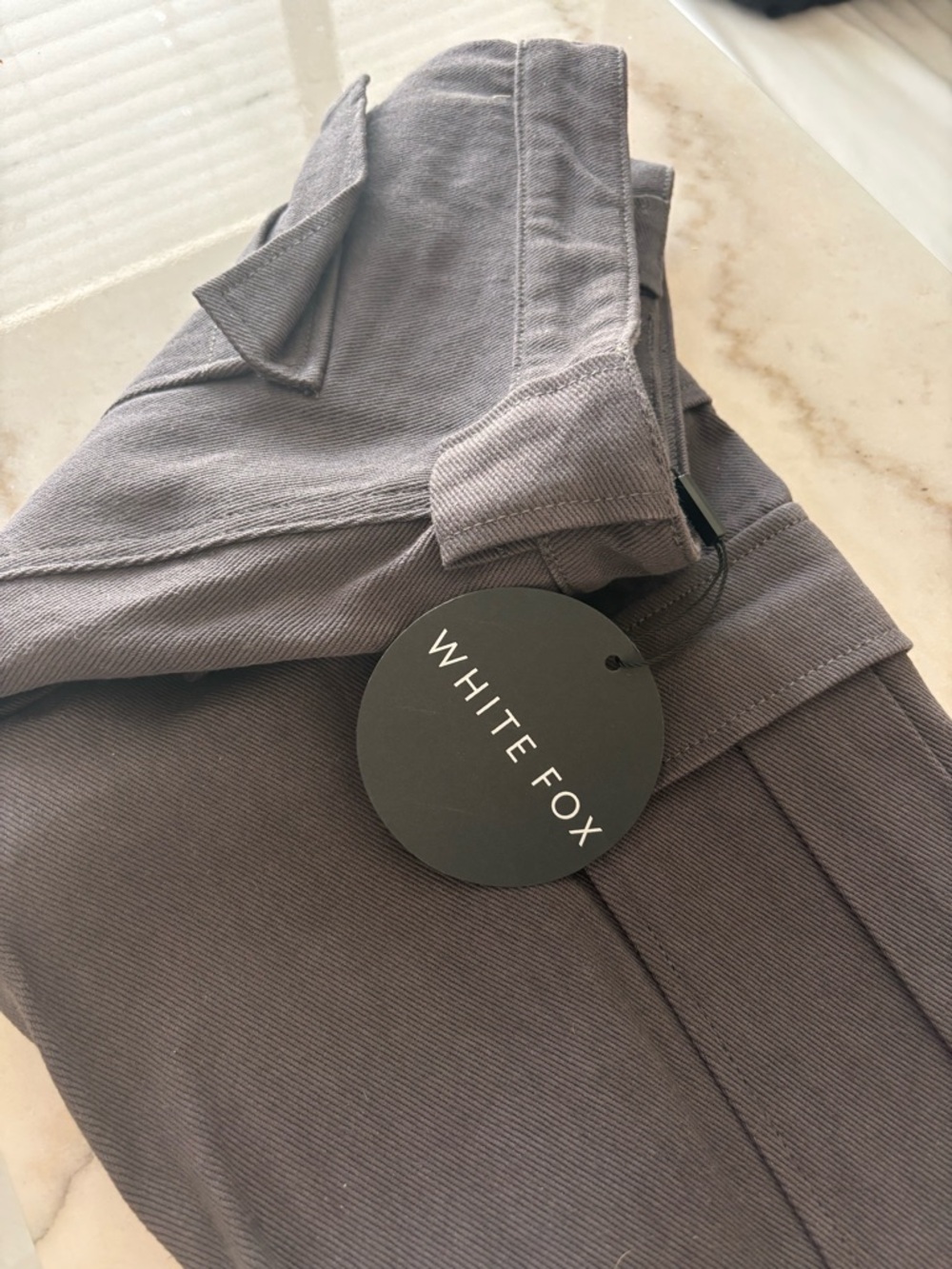 White Fox Boutique Straight leg cargo Pants in Gray